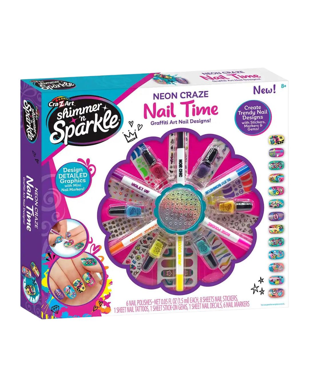 Neon Graffiti Nail Art Set