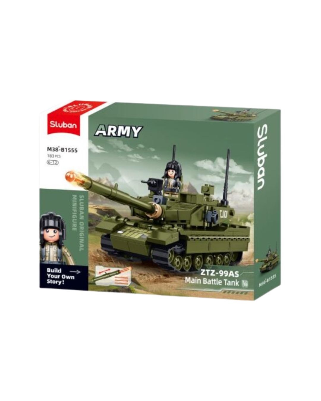 Military Tank Building Set – 183 Pieces