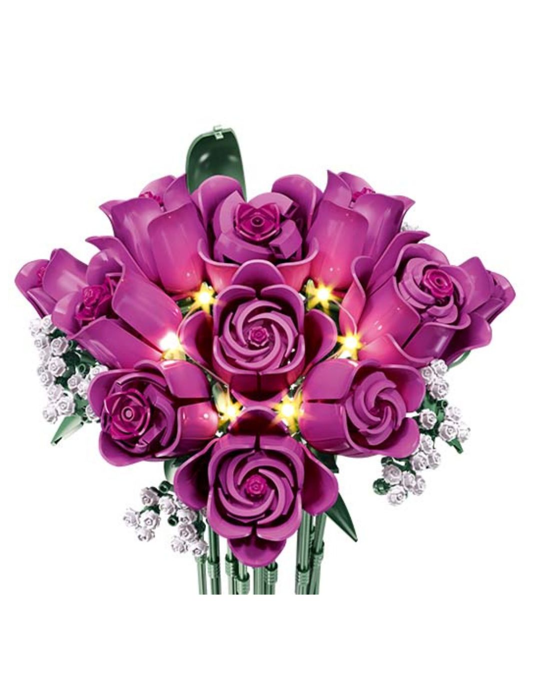 Sluban Purple Rose Bouquet – 654 Pieces