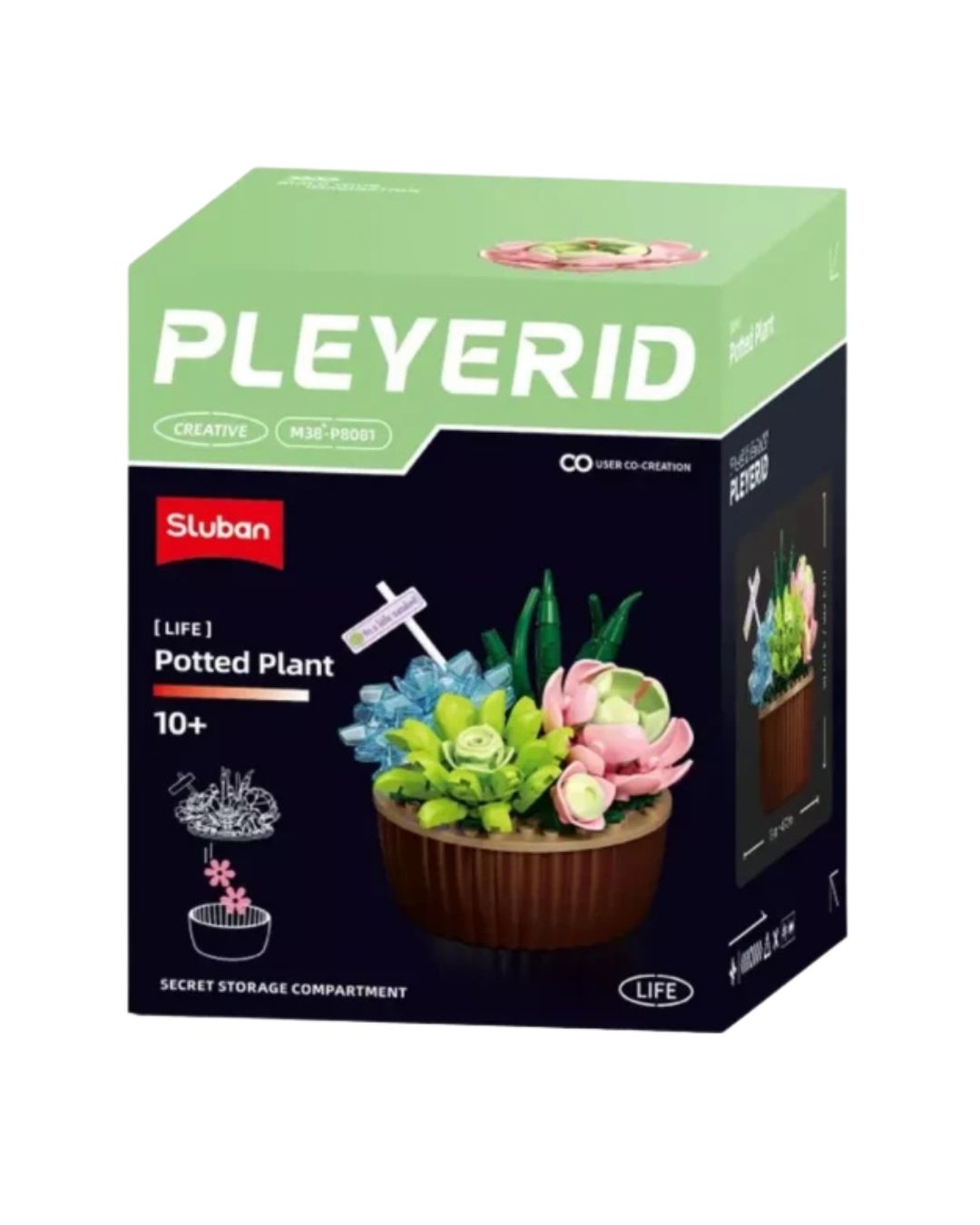 Sluban Green Succulents Building Block Set – 181 Pieces