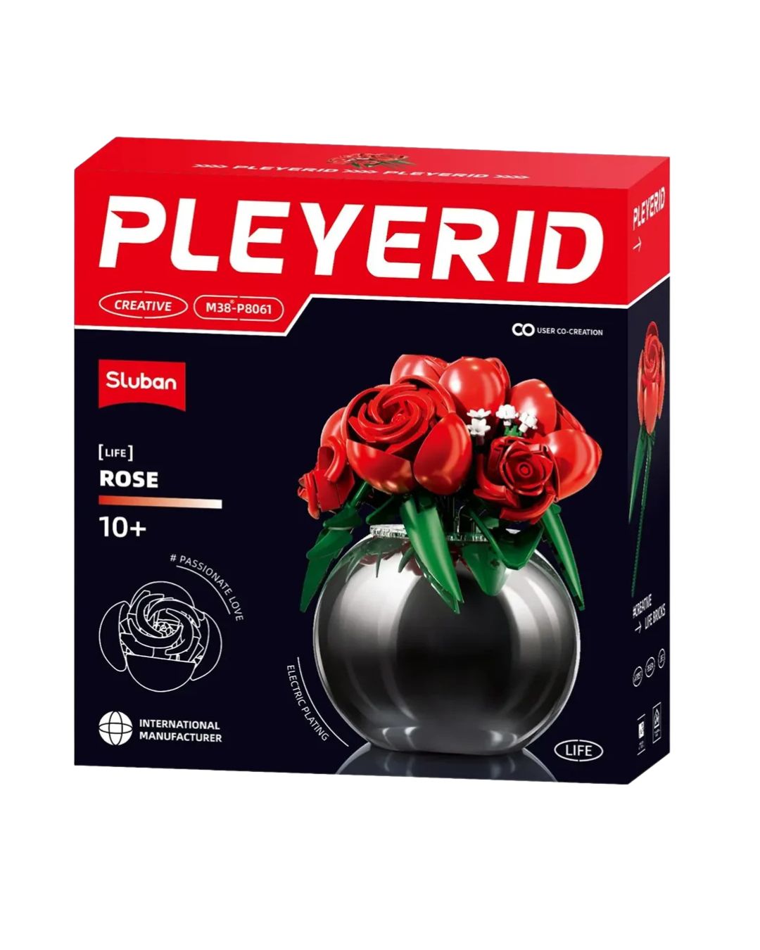 Sluban Rose Plated Vase Building Set