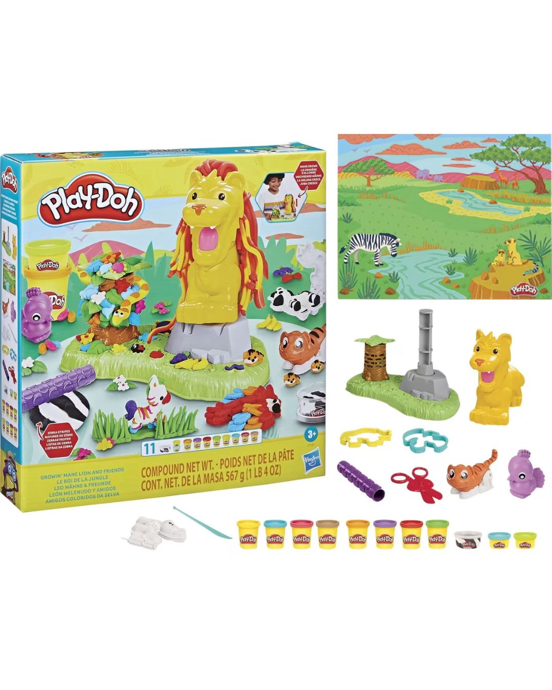 Play-Doh Growin' Mane Lion & Friends