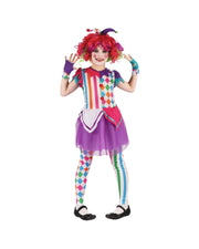 Rainbow Clown Girl Costume