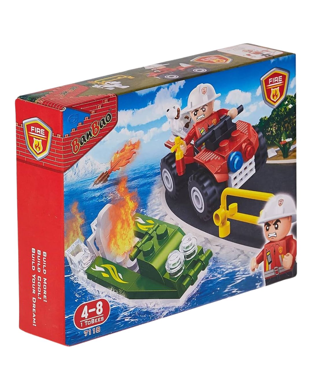BanBao Fire Series – Fireman Car & Boat
