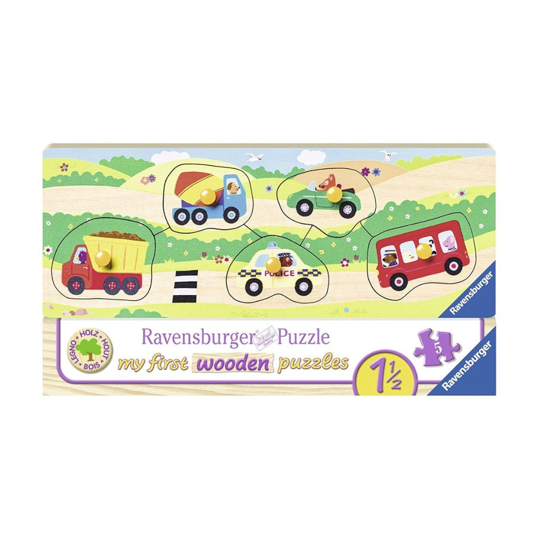 Ravensburger My First Wooden Puzzle Very First Vehicles (5 Pieces)