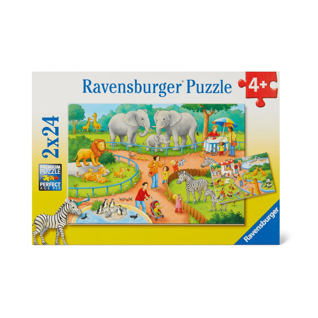 Ravensburger One Day At The Zoo Puzzle (2X24 Pieces)