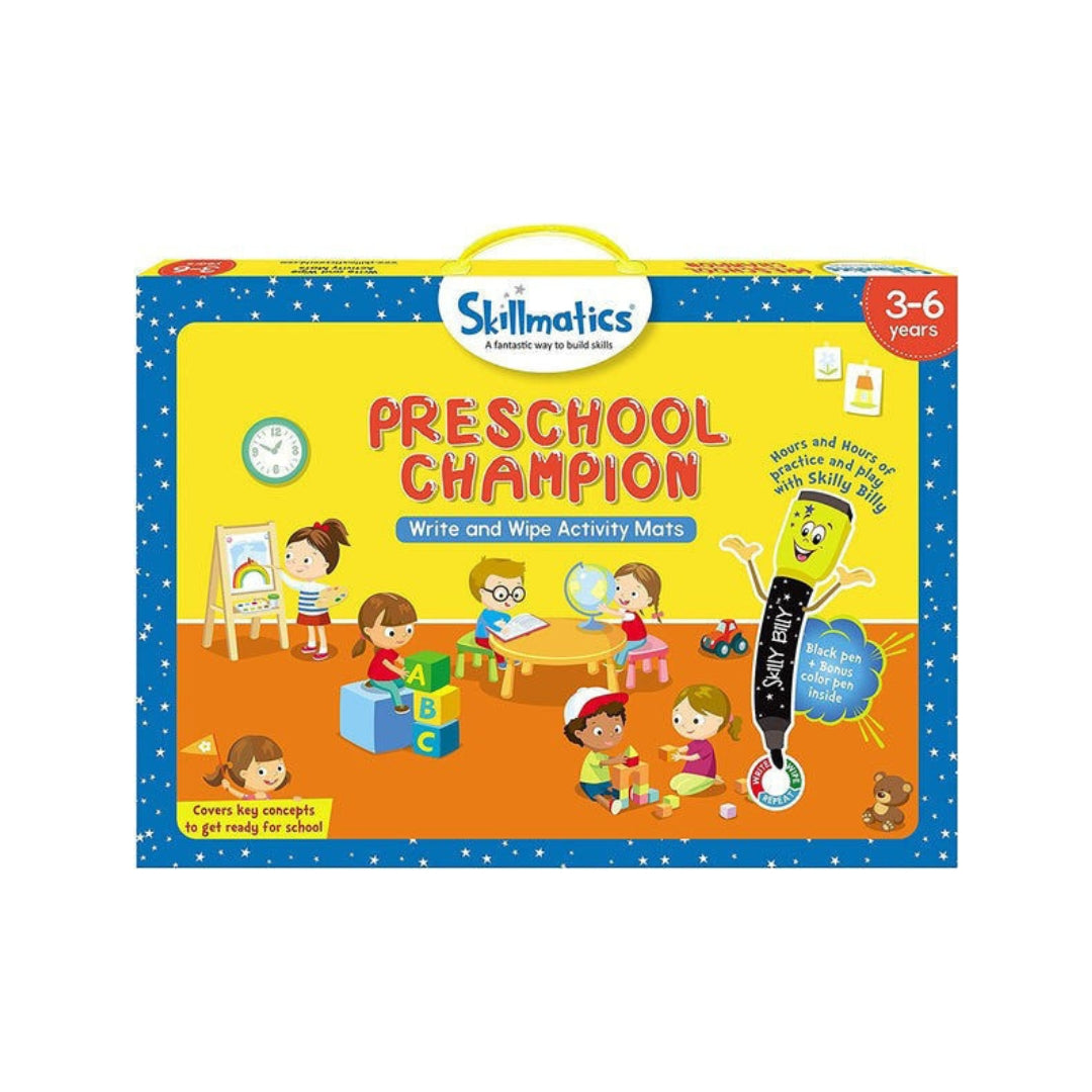 Skillmatics Preschool Champion Write And Wipe Activity Mats