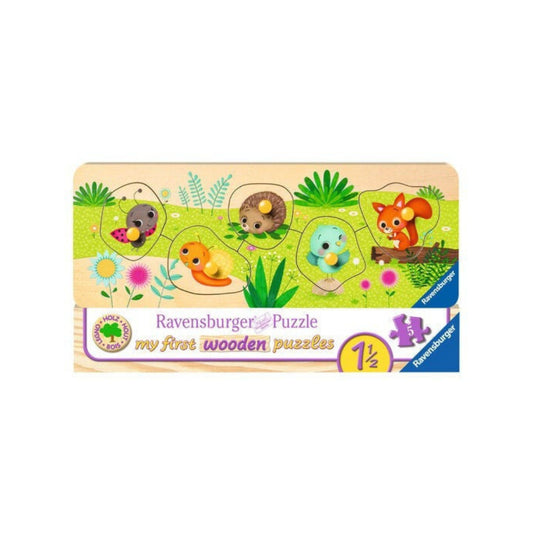 Ravensburger My First Wooden Puzzle Baby Animals In The Garden (5 Pieces)