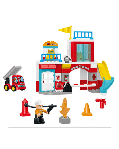 Builder Brand Fire Station Building Block Set
