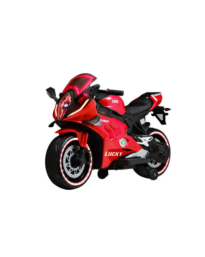 Rechargeable Red Ride-On Motorcycle