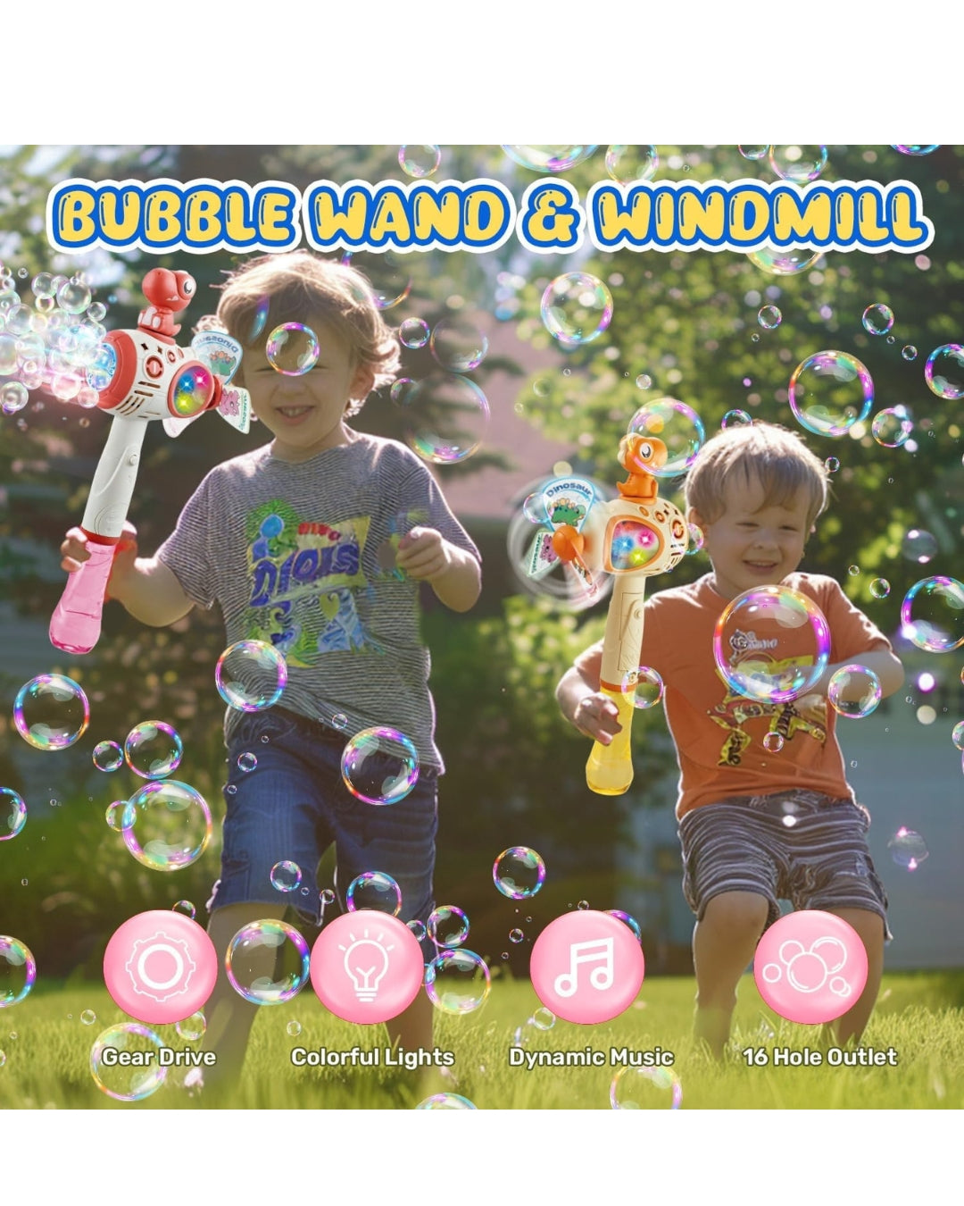 Gear Dinosaur Bubble Machine (Assorted)