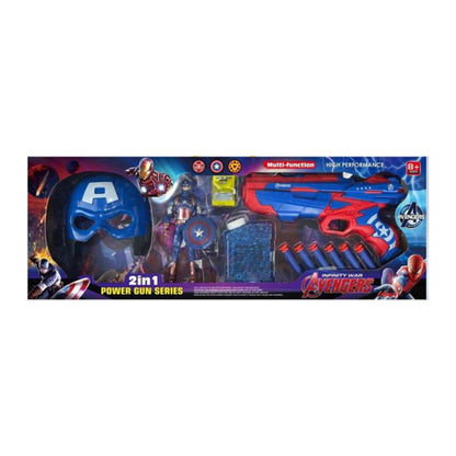 Marvel Civil War Spiderman 2 in 1 Power Gun Series