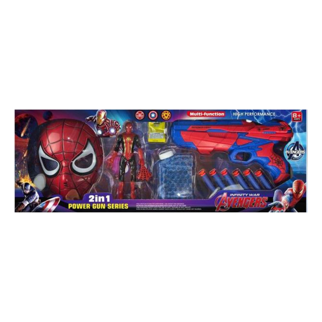 Marvel Civil War Spiderman 2 in 1 Power Gun Series