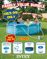 Intex Beachside Frame Pool Kit with Filter Pump & Accessories