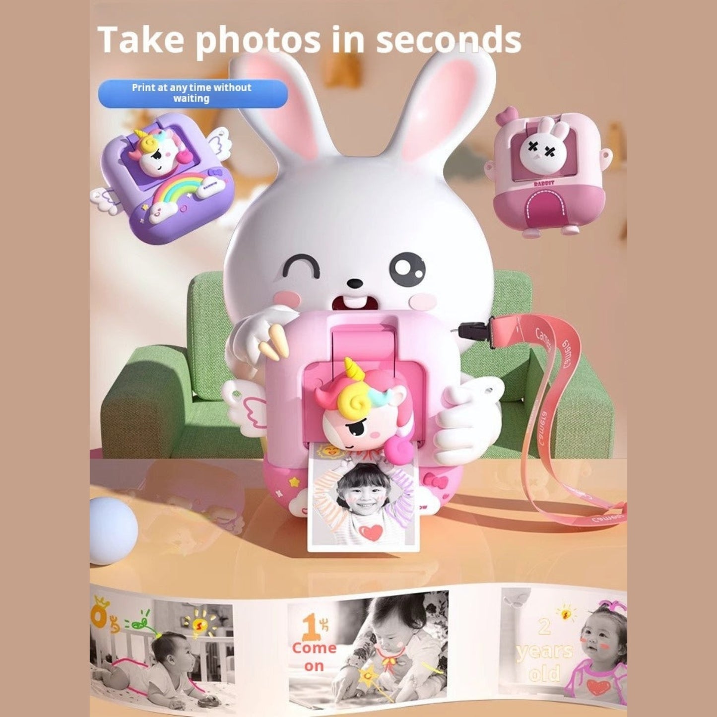 Unicorn Printing Camera – TOYS LESS - Main Image