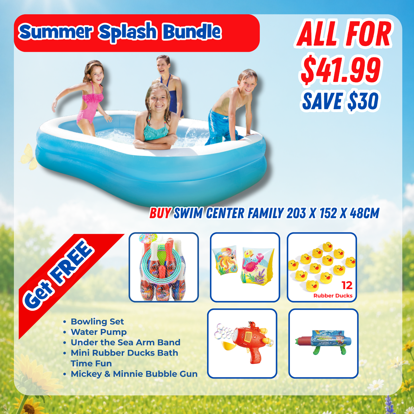 Summer Splash Family Pool Bundle