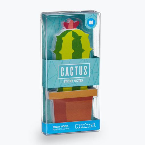 Picture of Mustard -Cactus Shaped Sticky Notes