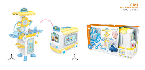 Picture of 2 In 1 Doctor Set Transformation Bus With Light And Sounds