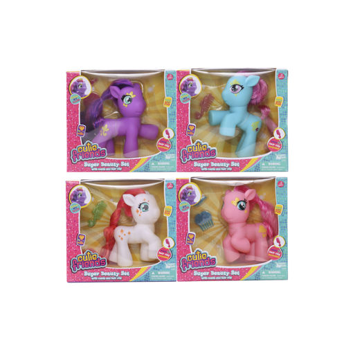 Picture of 2 Ponies 13 Cms In Playset With Accessories 