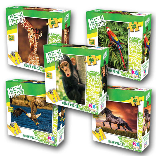 Picture of ANIMAL PLANET PUZZLE 100PCS, assorted