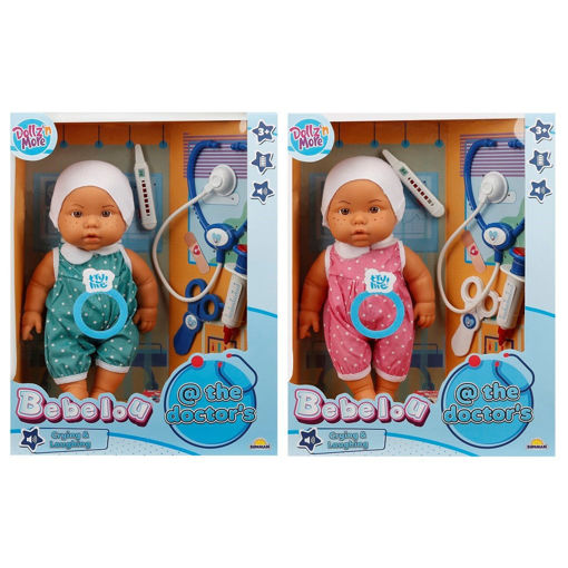 Picture of Crafy Doll -  Bebelou The Doctors Crying&Laughing 35 Cm Assorted