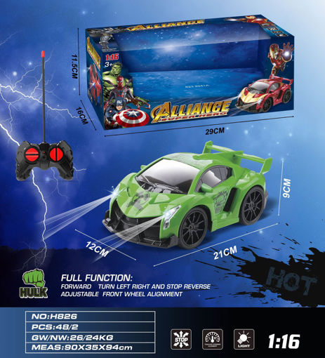 Picture of 1:16 Rc Car With Headlights Hulk