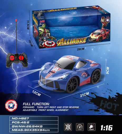 Picture of 1:16 Rc Car With Headlights Captain America