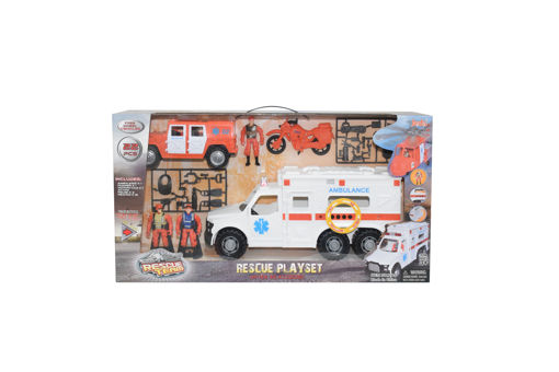 Picture of Rescue Set Included Ambulance Hummer Moto Weapon And Figures 22Pcs