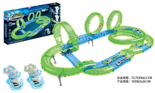 Picture of High-Speed Remote Control Luminous Rail Car Blue Green