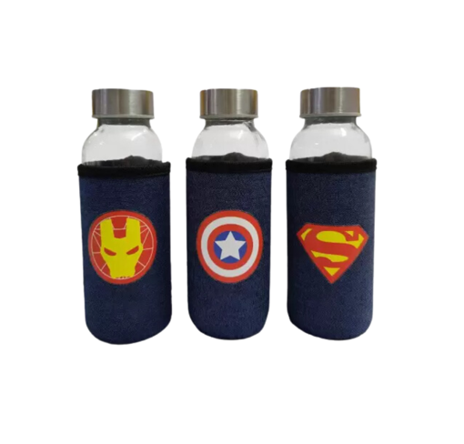 Picture of Marvel Glass Water Bottles (500ml - Assorted)